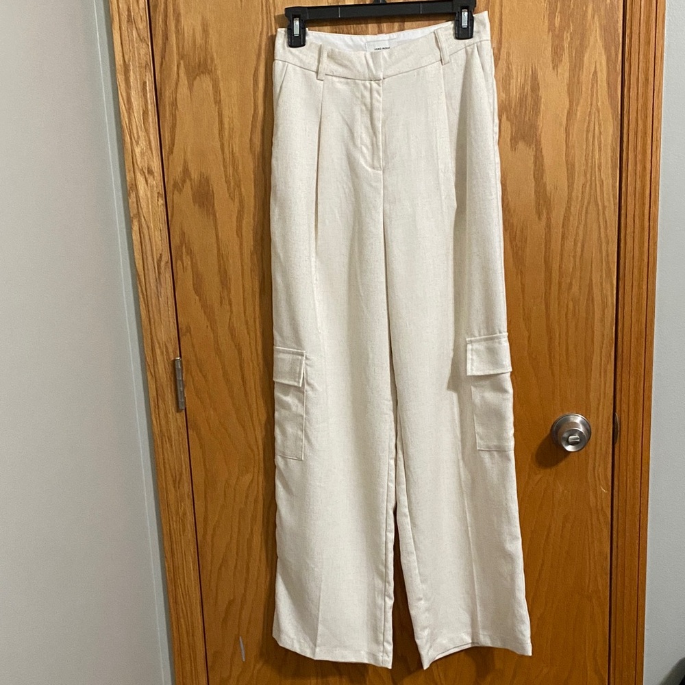 Vero Moda Cream Wide Leg Pants
